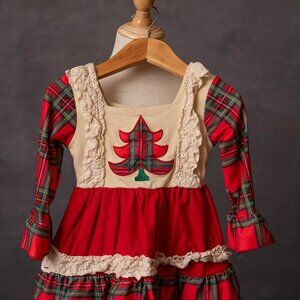 Honeydew XXS Christmas Tree Plaid dress